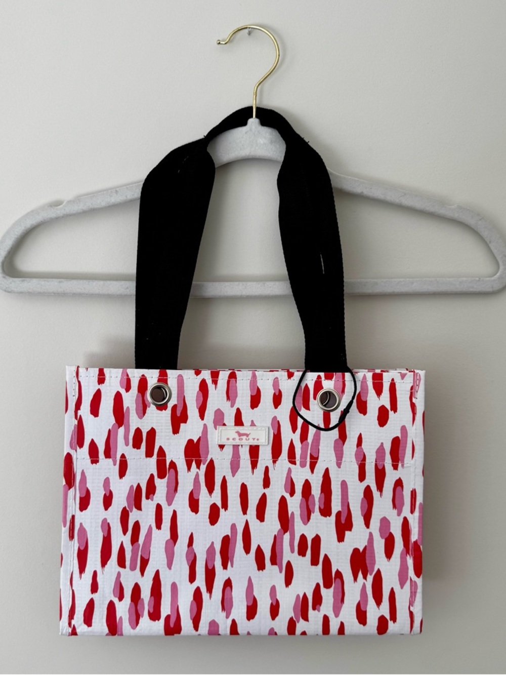 NWOT Scout Mini Gift Bag Lovers Splat Print – White, Pink, Red
